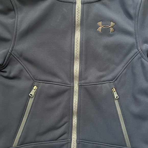 Toddler Under Armour Navy Coldgear Jacket (5) - Picture 3 of 5